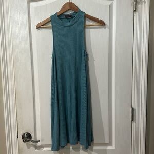 Hollister size small, mock turtleneck aqua Sleeveless swing dress NWT